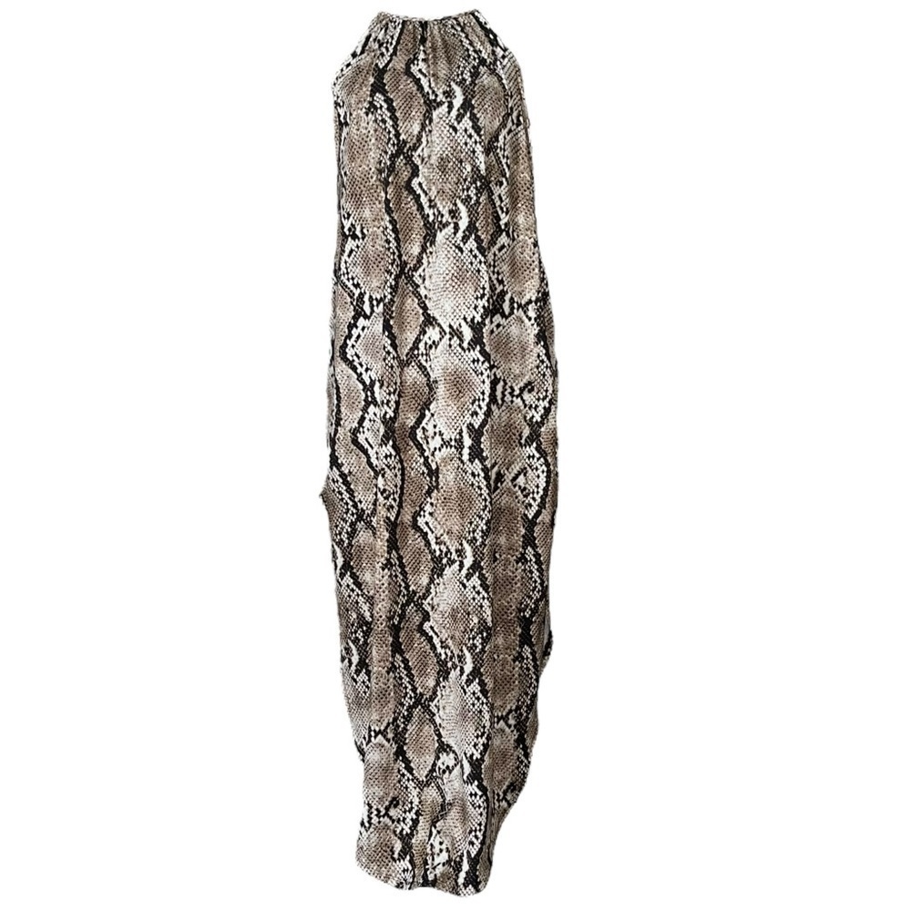 Women’s Snake Print Side Pockets Maxi Dress Size M - Picture 11 of 13